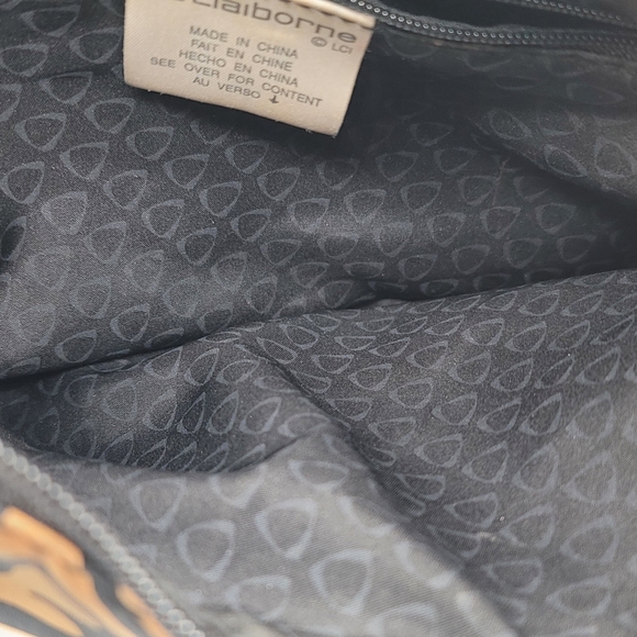 Liz Claiborne Shoulder Bag Animal Print Small Tan - Picture 8 of 9